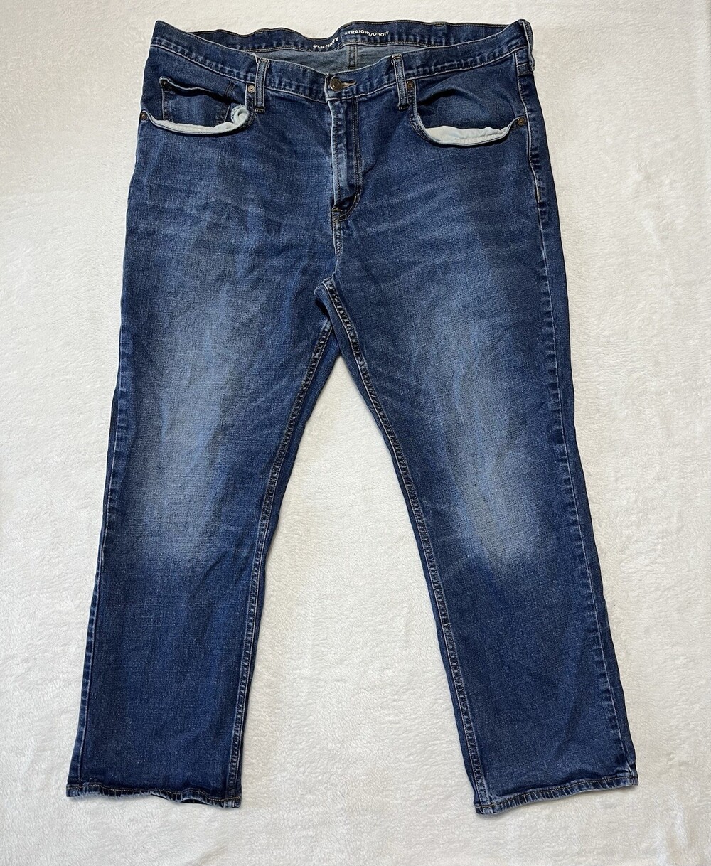 Old Navy Jeans Mens 40x30 Straight Blue Denim Dark Wash